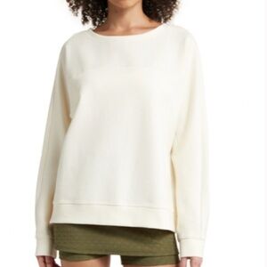 Zella Anya Ottoman Knit Pullover Cream - XS
